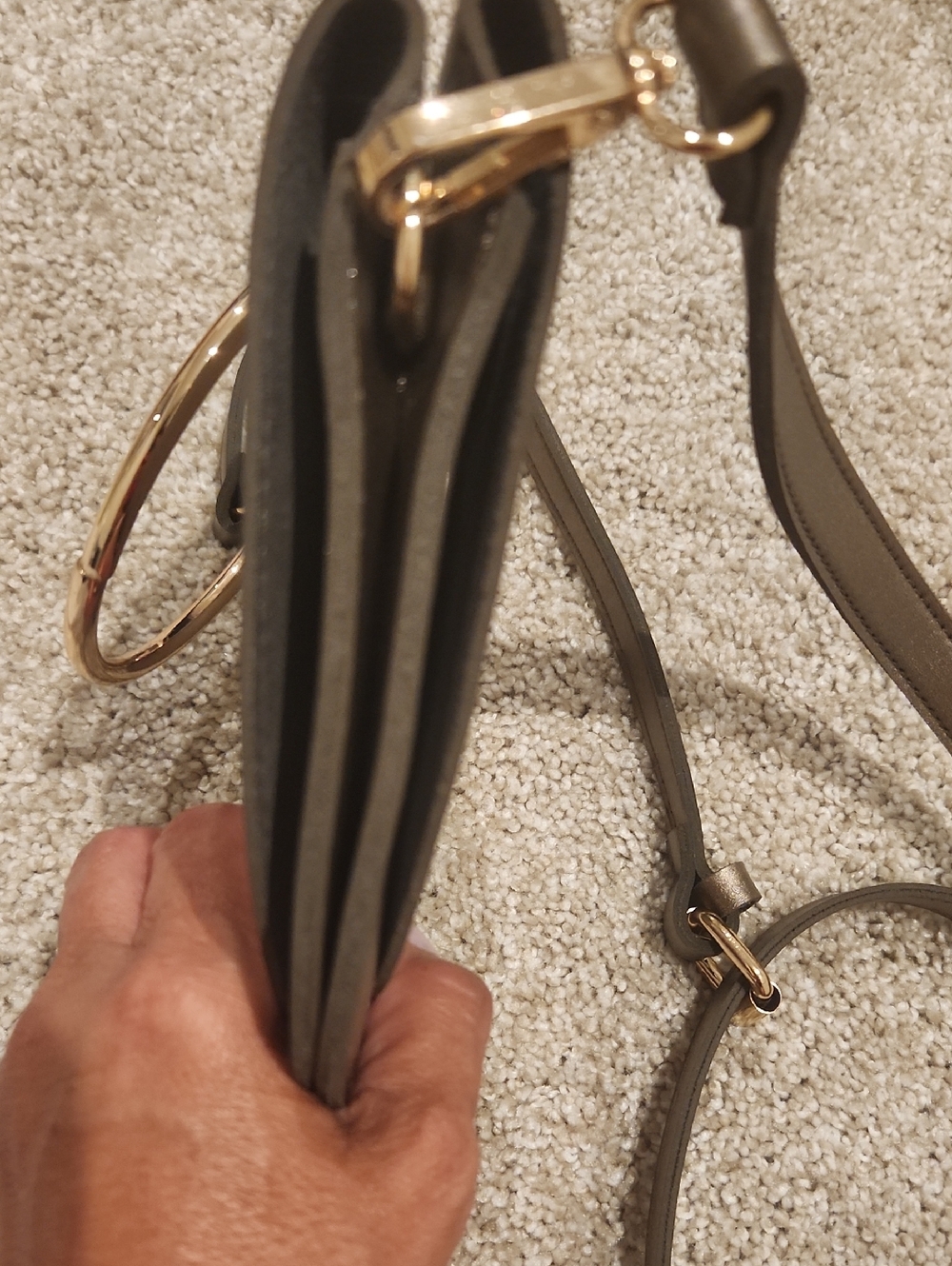 Melie Bianco Bronze Crossbody with Gold Hardware - Picture 6 of 7